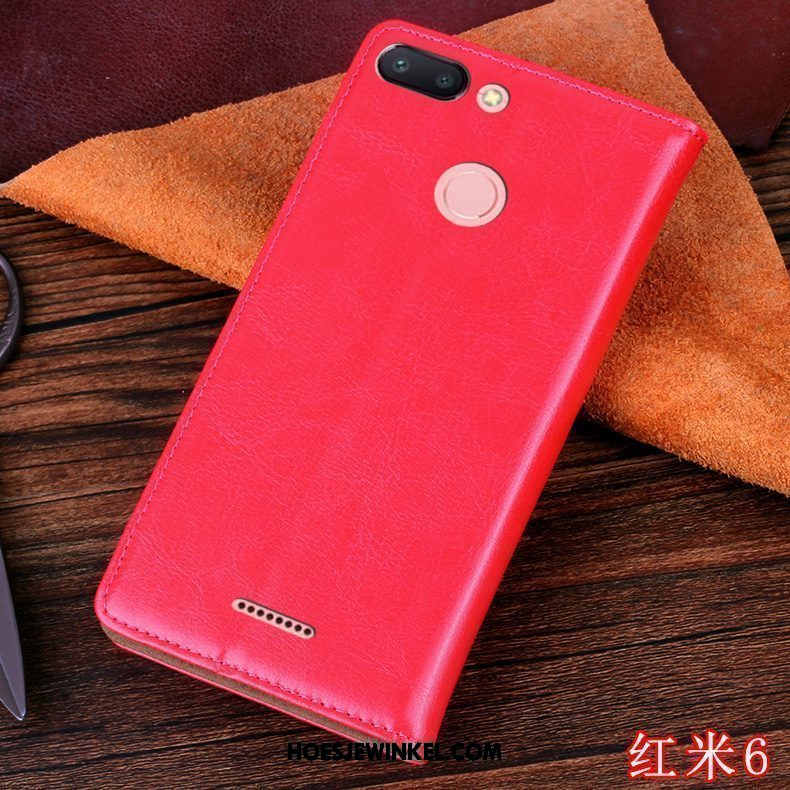 Xiaomi Redmi 6 Hoesje Leren Etui Siliconen Persoonlijk, Xiaomi Redmi 6 Hoesje Mobiele Telefoon Blauw Beige