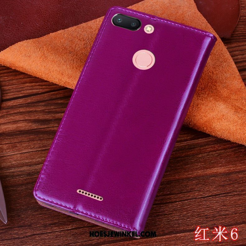 Xiaomi Redmi 6 Hoesje Leren Etui Siliconen Persoonlijk, Xiaomi Redmi 6 Hoesje Mobiele Telefoon Blauw Beige