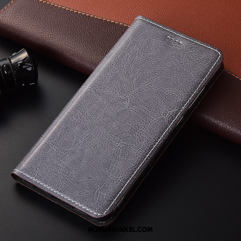 Xiaomi Redmi 6 Hoesje Mode Folio Leren Etui, Xiaomi Redmi 6 Hoesje Anti-fall All Inclusive Beige