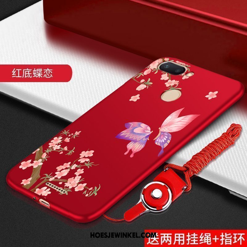 Xiaomi Redmi 6 Hoesje Mooie Anti-fall Mini, Xiaomi Redmi 6 Hoesje Rood Bescherming Beige