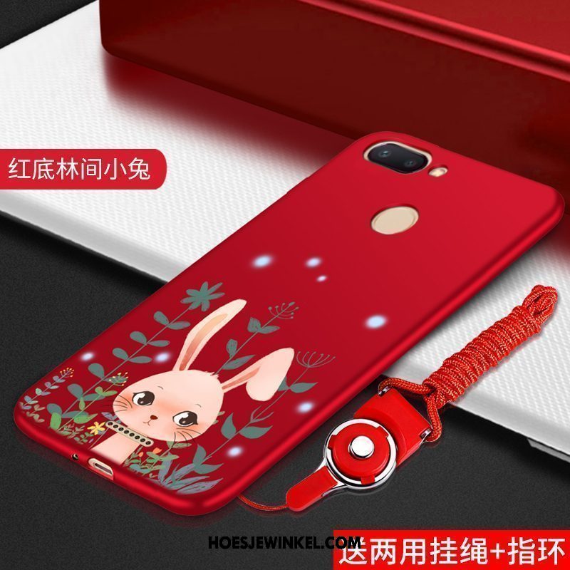 Xiaomi Redmi 6 Hoesje Mooie Anti-fall Mini, Xiaomi Redmi 6 Hoesje Rood Bescherming Beige