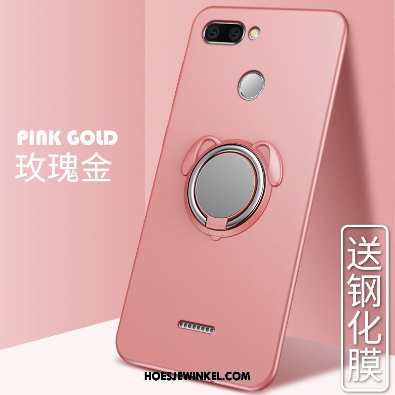 Xiaomi Redmi 6 Hoesje Rood Dun Zacht, Xiaomi Redmi 6 Hoesje Mooie Schrobben Beige