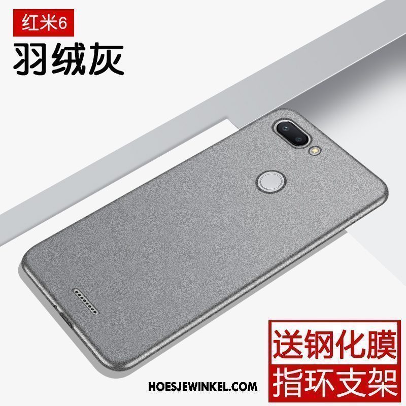 Xiaomi Redmi 6 Hoesje Rood Scheppend Siliconen, Xiaomi Redmi 6 Hoesje Hoes Mobiele Telefoon Beige