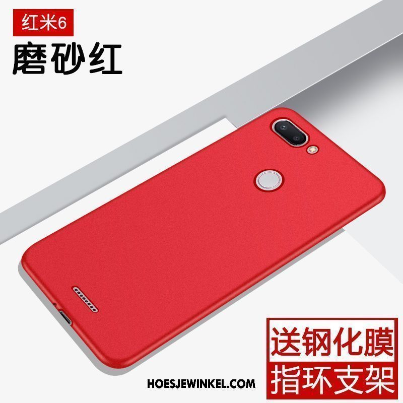 Xiaomi Redmi 6 Hoesje Rood Scheppend Siliconen, Xiaomi Redmi 6 Hoesje Hoes Mobiele Telefoon Beige