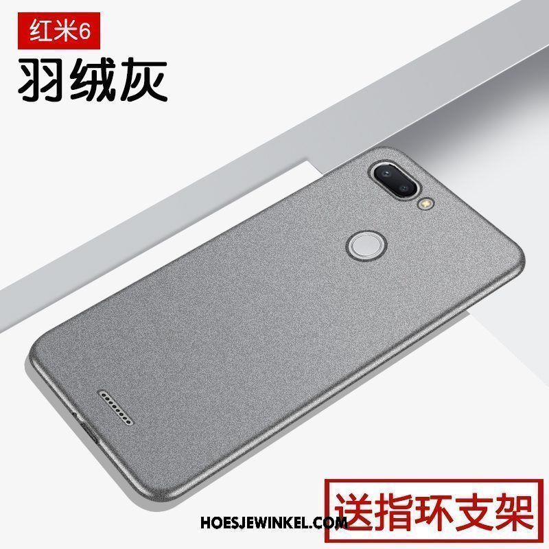 Xiaomi Redmi 6 Hoesje Rood Scheppend Siliconen, Xiaomi Redmi 6 Hoesje Hoes Mobiele Telefoon Beige