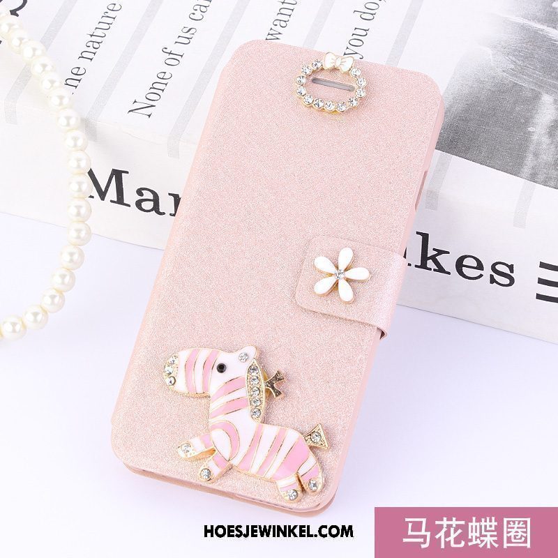 Xiaomi Redmi 6a Hoesje Anti-fall Bescherming Leren Etui, Xiaomi Redmi 6a Hoesje Hoes Rood