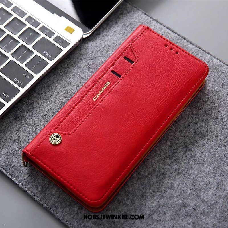 Xiaomi Redmi 6a Hoesje Bescherming Hoes Folio, Xiaomi Redmi 6a Hoesje Leren Etui Zwart