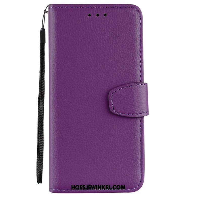 Xiaomi Redmi 6a Hoesje Blauw Folio Leren Etui, Xiaomi Redmi 6a Hoesje Zacht Hoes