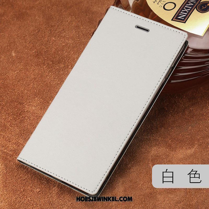 Xiaomi Redmi 6a Hoesje Clamshell Leer Echt Leer, Xiaomi Redmi 6a Hoesje Mobiele Telefoon High End