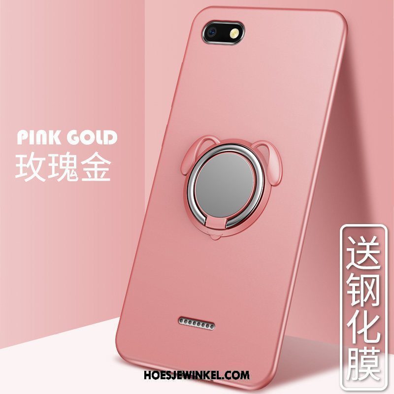 Xiaomi Redmi 6a Hoesje Hoes Bescherming Anti-fall, Xiaomi Redmi 6a Hoesje Rood Schrobben Beige