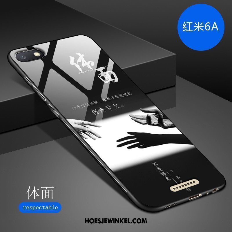 Xiaomi Redmi 6a Hoesje Hoes Kunst Persoonlijk, Xiaomi Redmi 6a Hoesje Donkerblauw Mode Beige