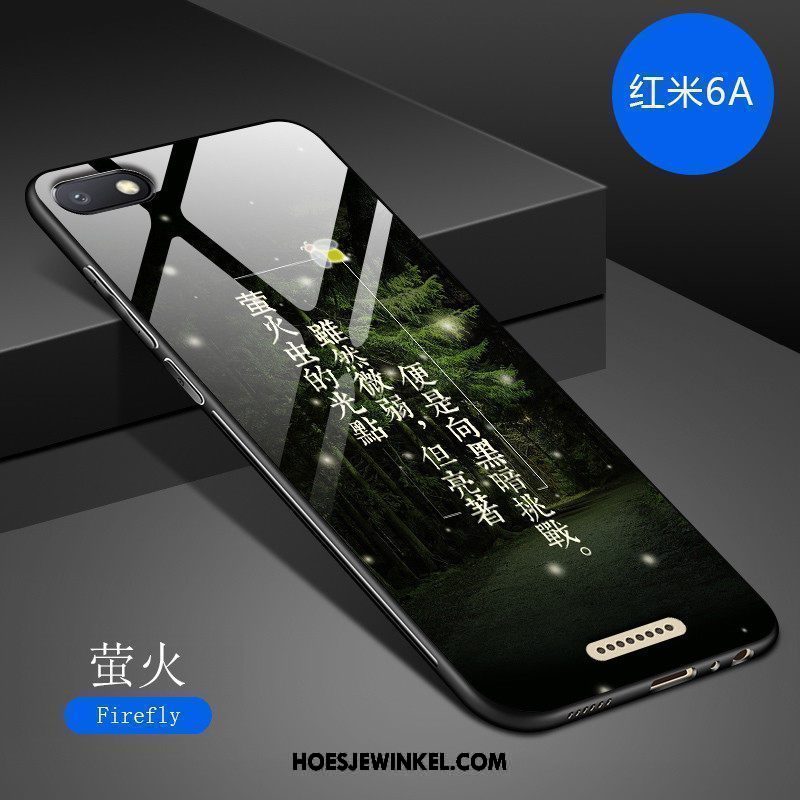 Xiaomi Redmi 6a Hoesje Hoes Kunst Persoonlijk, Xiaomi Redmi 6a Hoesje Donkerblauw Mode Beige