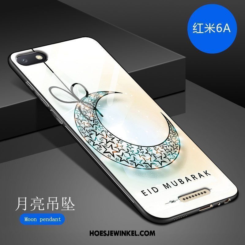 Xiaomi Redmi 6a Hoesje Hoes Kunst Persoonlijk, Xiaomi Redmi 6a Hoesje Donkerblauw Mode Beige