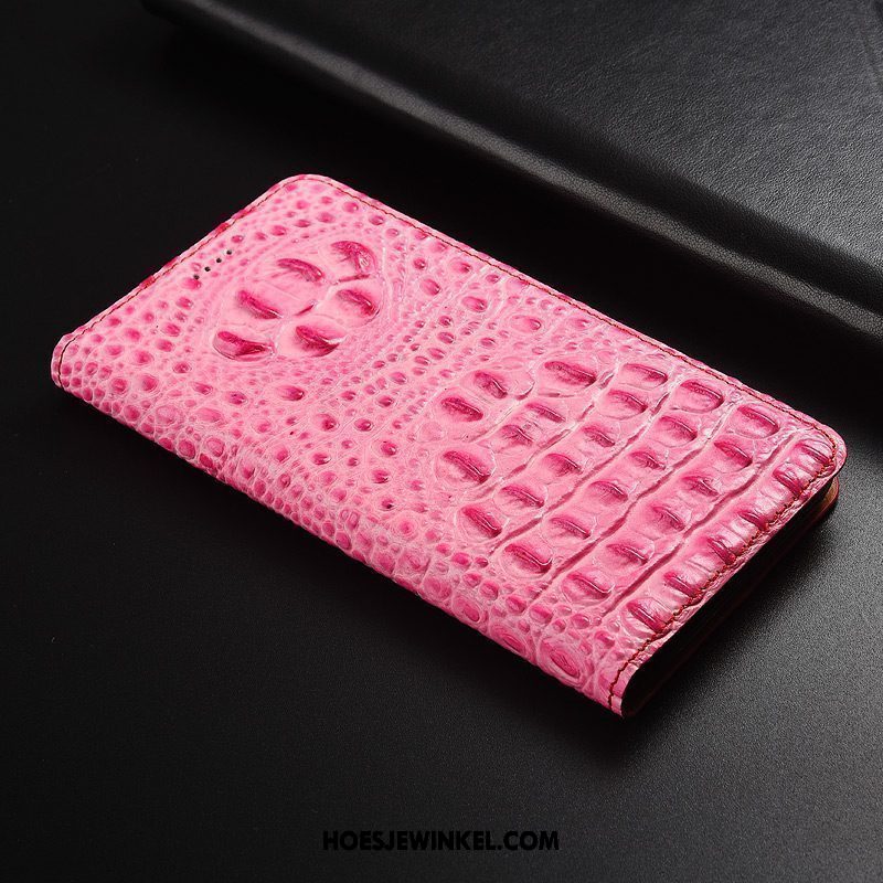 Xiaomi Redmi 6a Hoesje Krokodil Hoes Jeugd, Xiaomi Redmi 6a Hoesje Bescherming Leren Etui