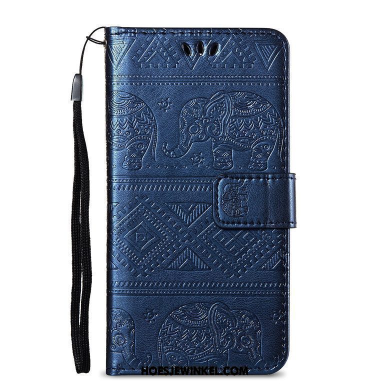 Xiaomi Redmi 6a Hoesje Leren Etui Jeugd Hoes, Xiaomi Redmi 6a Hoesje Anti-fall Clamshell Braun