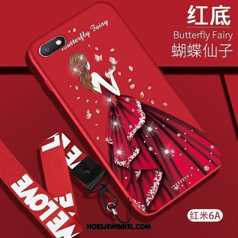 Xiaomi Redmi 6a Hoesje Persoonlijk Anti-fall Mobiele Telefoon, Xiaomi Redmi 6a Hoesje Mini Schrobben Beige