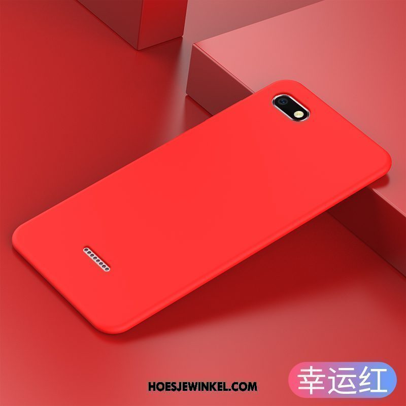 Xiaomi Redmi 6a Hoesje Trendy Merk Roze Rood, Xiaomi Redmi 6a Hoesje Persoonlijk Eenvoudige Beige