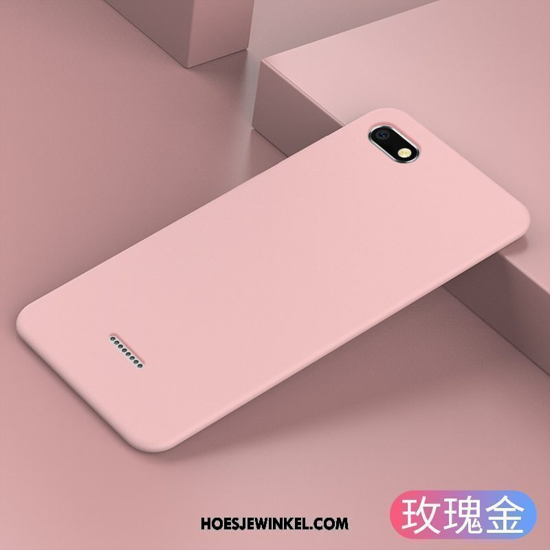 Xiaomi Redmi 6a Hoesje Trendy Merk Roze Rood, Xiaomi Redmi 6a Hoesje Persoonlijk Eenvoudige Beige