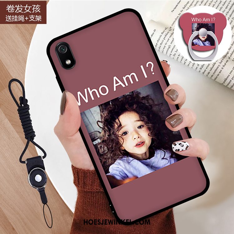 Xiaomi Redmi 7a Hoesje Anti-fall Mode Geschilderd, Xiaomi Redmi 7a Hoesje Siliconen Hoes Beige