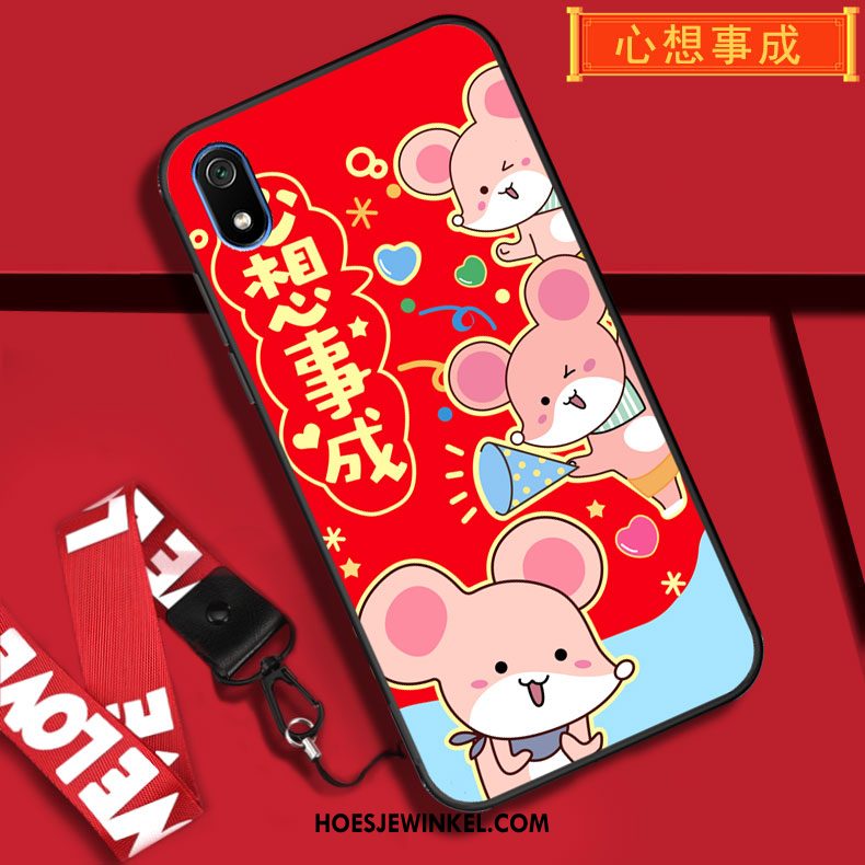 Xiaomi Redmi 7a Hoesje Bescherming All Inclusive Mobiele Telefoon, Xiaomi Redmi 7a Hoesje Spotprent Hoes Beige