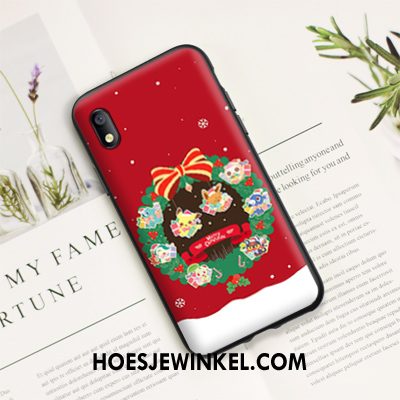 Xiaomi Redmi 7a Hoesje Bescherming Wind Zacht, Xiaomi Redmi 7a Hoesje Kerstmis Lovers Beige