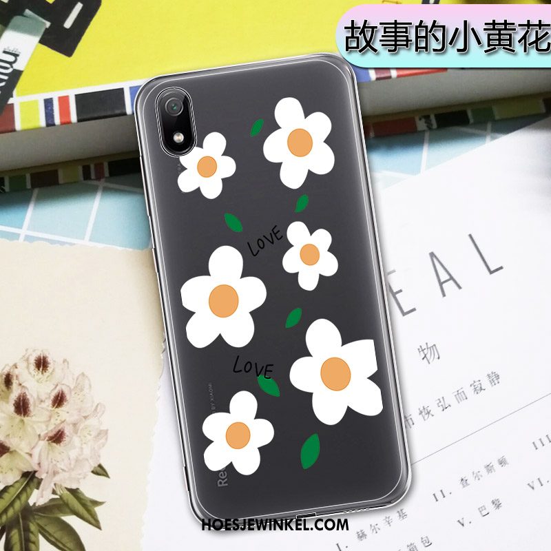 Xiaomi Redmi 7a Hoesje Bescherming Zacht Mobiele Telefoon, Xiaomi Redmi 7a Hoesje Rood Anti-fall Beige