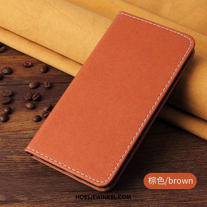 Xiaomi Redmi 7a Hoesje Kaart High End Folio, Xiaomi Redmi 7a Hoesje Vouw Rood Beige