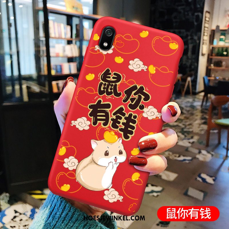 Xiaomi Redmi 7a Hoesje Mobiele Telefoon Vers Bescherming, Xiaomi Redmi 7a Hoesje Rood Anti-fall Beige