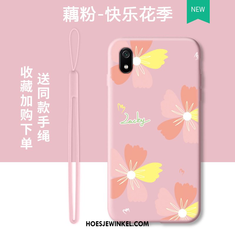 Xiaomi Redmi 7a Hoesje Persoonlijk Mobiele Telefoon Anti-fall, Xiaomi Redmi 7a Hoesje Net Red Roze Beige