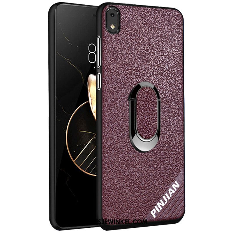 Xiaomi Redmi 7a Hoesje Schrobben Rood Reliëf, Xiaomi Redmi 7a Hoesje Mini Siliconen Beige