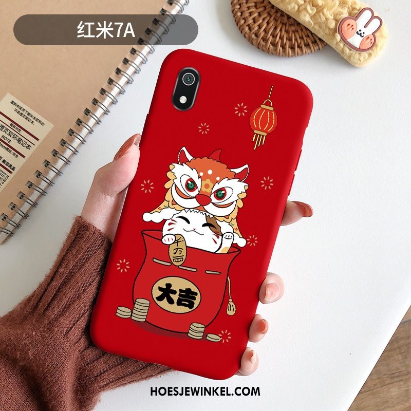 Xiaomi Redmi 7a Hoesje Trend Bescherming Mobiele Telefoon, Xiaomi Redmi 7a Hoesje Scheppend Rat Beige