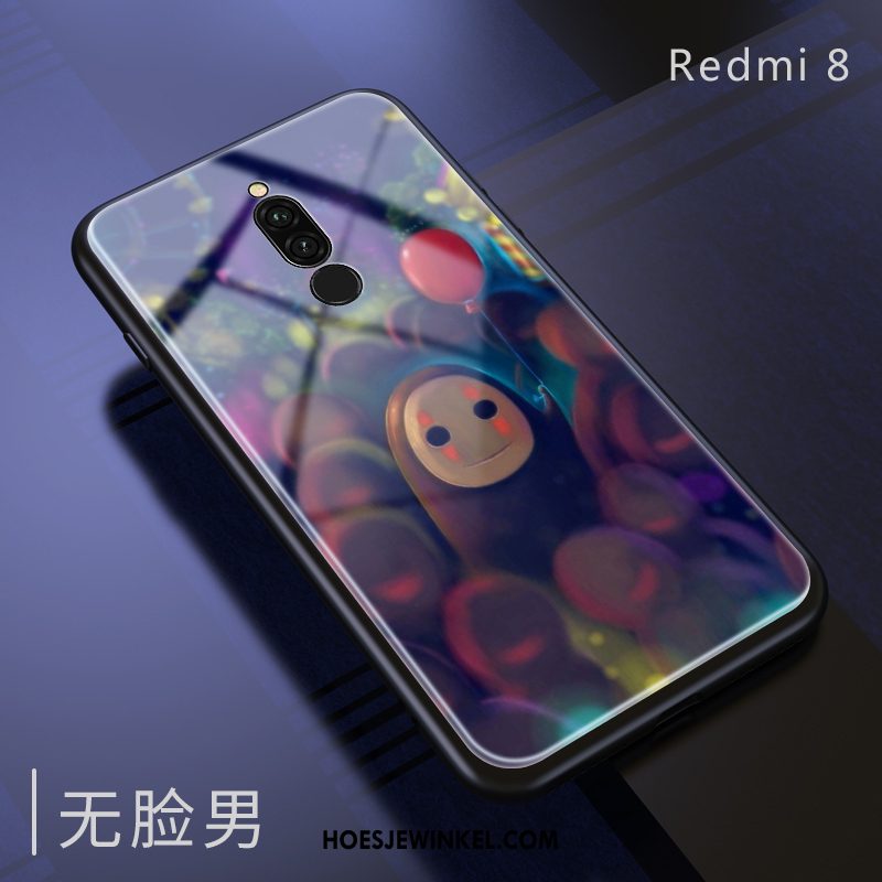 Xiaomi Redmi 8 Hoesje Glas Bescherming Mobiele Telefoon, Xiaomi Redmi 8 Hoesje Hoes Mini Beige