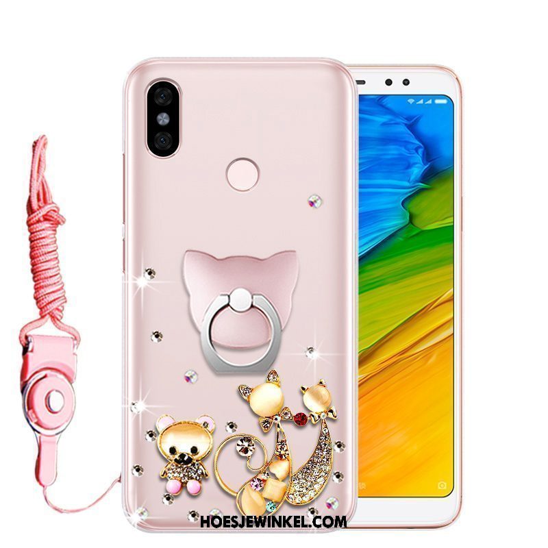 Xiaomi Redmi Note 5 Hoesje All Inclusive Bescherming Zacht, Xiaomi Redmi Note 5 Hoesje Hoes Rood Beige