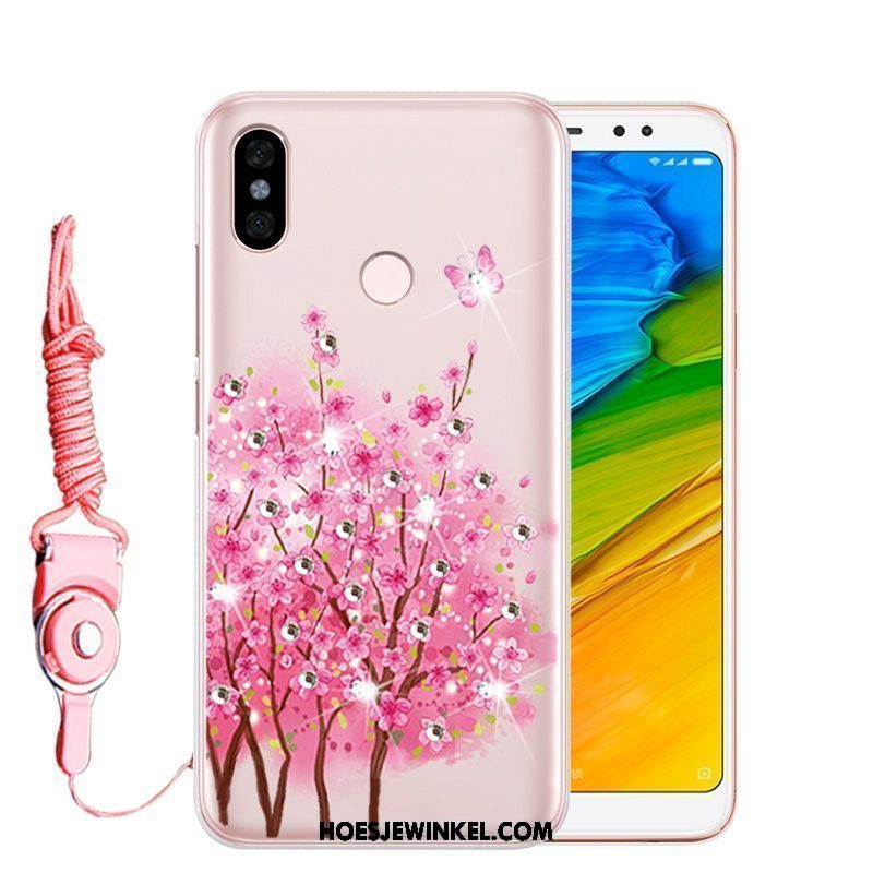 Xiaomi Redmi Note 5 Hoesje All Inclusive Bescherming Zacht, Xiaomi Redmi Note 5 Hoesje Hoes Rood Beige