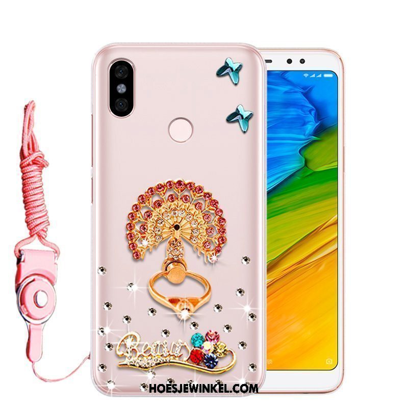 Xiaomi Redmi Note 5 Hoesje All Inclusive Bescherming Zacht, Xiaomi Redmi Note 5 Hoesje Hoes Rood Beige