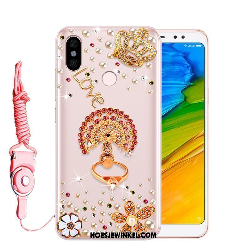 Xiaomi Redmi Note 5 Hoesje All Inclusive Bescherming Zacht, Xiaomi Redmi Note 5 Hoesje Hoes Rood Beige