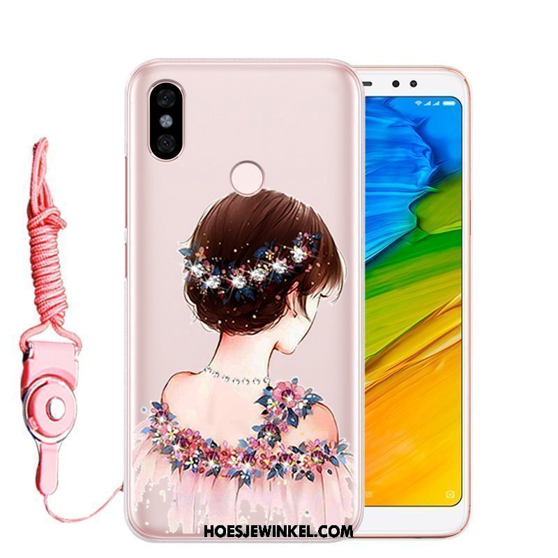 Xiaomi Redmi Note 5 Hoesje All Inclusive Bescherming Zacht, Xiaomi Redmi Note 5 Hoesje Hoes Rood Beige