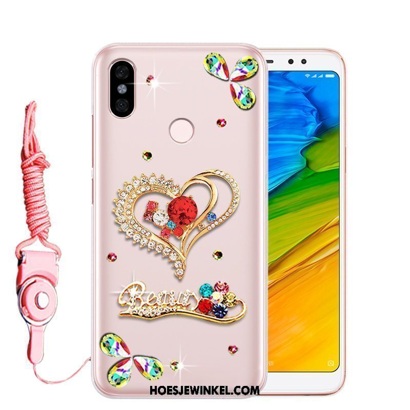 Xiaomi Redmi Note 5 Hoesje All Inclusive Bescherming Zacht, Xiaomi Redmi Note 5 Hoesje Hoes Rood Beige