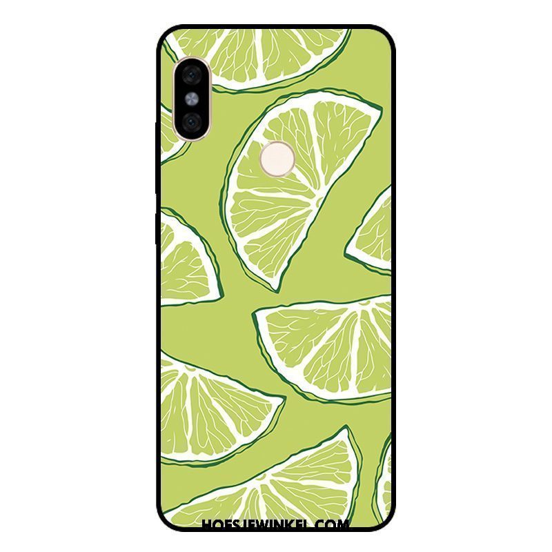 Xiaomi Redmi Note 5 Hoesje Anti-fall Kunst Groen, Xiaomi Redmi Note 5 Hoesje Vers Watermeloen Beige