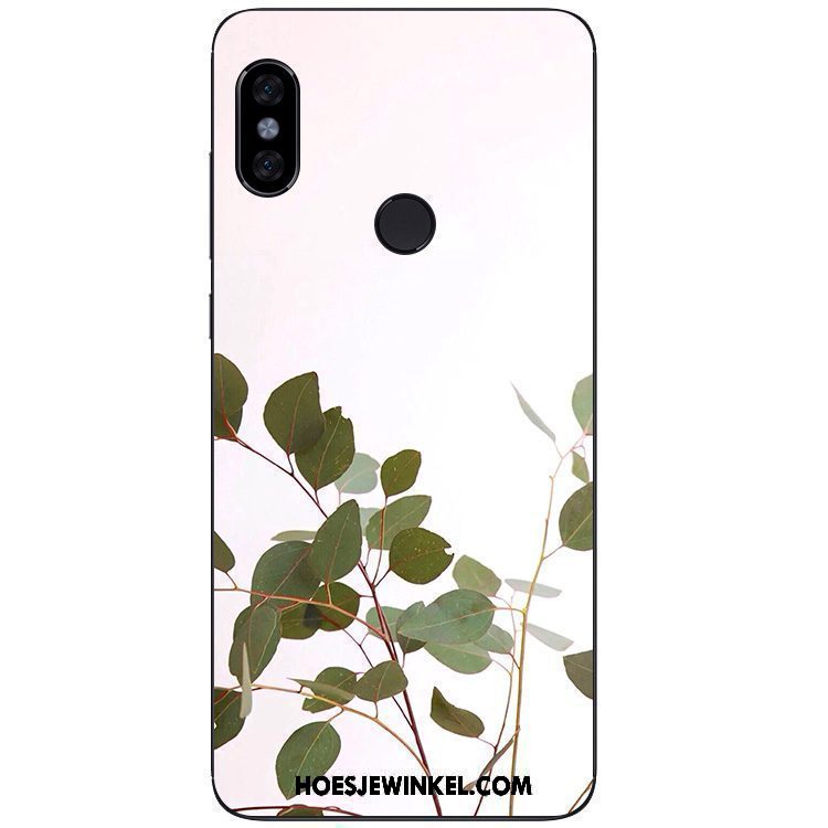 Xiaomi Redmi Note 5 Hoesje Groen Zacht Boom Blad, Xiaomi Redmi Note 5 Hoesje Eenvoudige Rood Beige