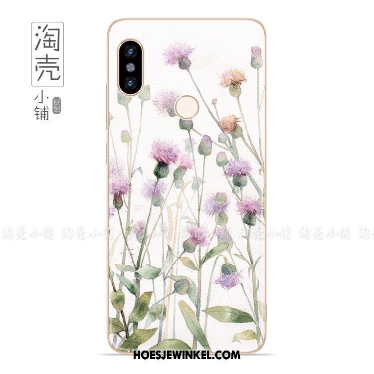 Xiaomi Redmi Note 5 Hoesje Kleur Mobiele Telefoon Vers, Xiaomi Redmi Note 5 Hoesje Wit Bloemen Beige