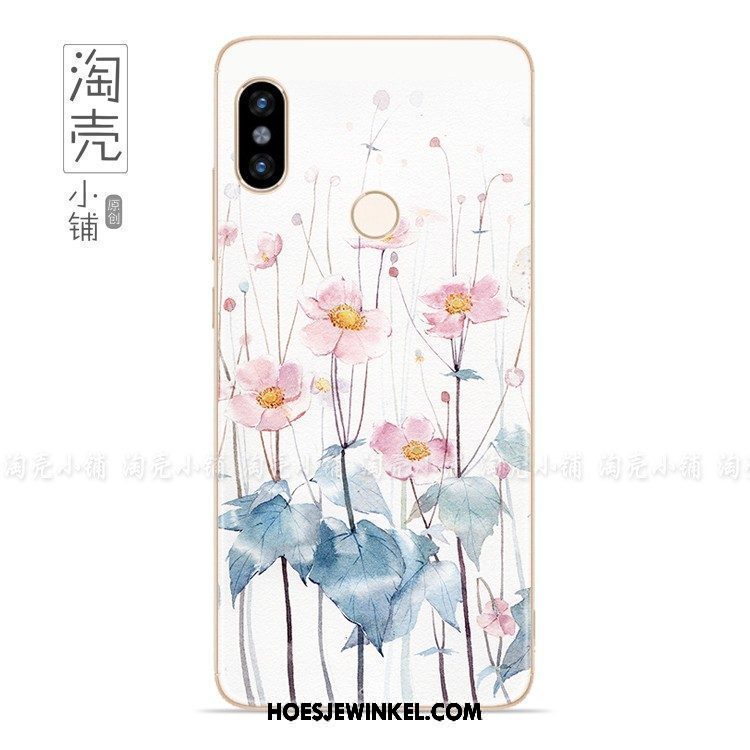 Xiaomi Redmi Note 5 Hoesje Kleur Mobiele Telefoon Vers, Xiaomi Redmi Note 5 Hoesje Wit Bloemen Beige