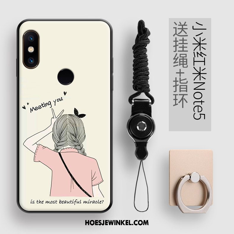 Xiaomi Redmi Note 5 Hoesje Kunst Dun Schrobben, Xiaomi Redmi Note 5 Hoesje Net Red Eenvoudige Beige