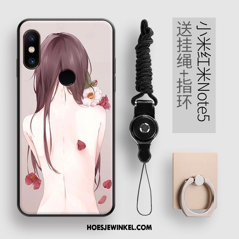 Xiaomi Redmi Note 5 Hoesje Kunst Dun Schrobben, Xiaomi Redmi Note 5 Hoesje Net Red Eenvoudige Beige