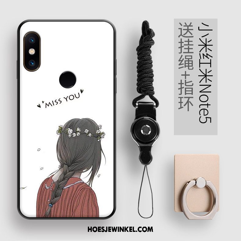 Xiaomi Redmi Note 5 Hoesje Kunst Dun Schrobben, Xiaomi Redmi Note 5 Hoesje Net Red Eenvoudige Beige