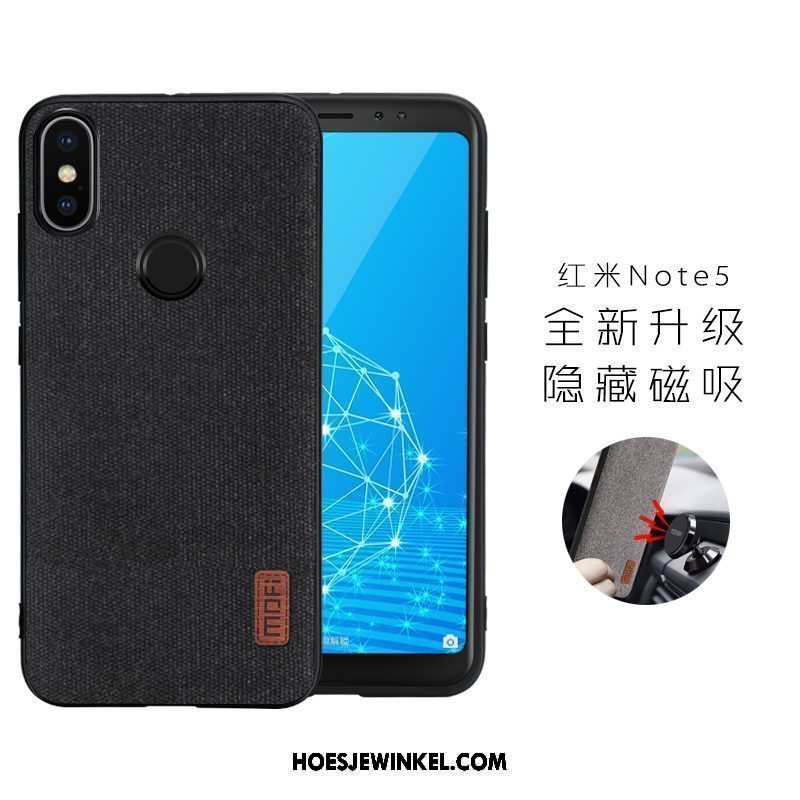 Xiaomi Redmi Note 5 Hoesje Magnetisch Mini Zwart, Xiaomi Redmi Note 5 Hoesje Rood Mobiele Telefoon Beige