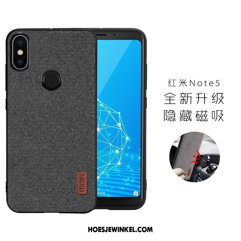 Xiaomi Redmi Note 5 Hoesje Magnetisch Mini Zwart, Xiaomi Redmi Note 5 Hoesje Rood Mobiele Telefoon Beige