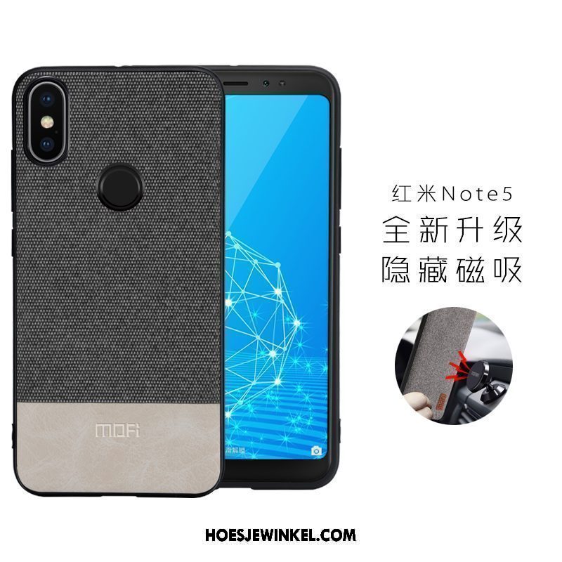 Xiaomi Redmi Note 5 Hoesje Magnetisch Mini Zwart, Xiaomi Redmi Note 5 Hoesje Rood Mobiele Telefoon Beige