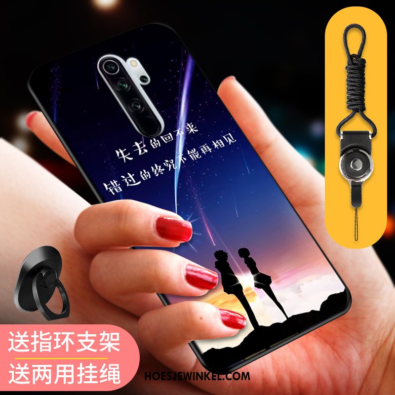 Xiaomi Redmi Note 8 Pro Hoesje Hanger Mobiele Telefoon Kat, Xiaomi Redmi Note 8 Pro Hoesje Anti-fall Rood Beige