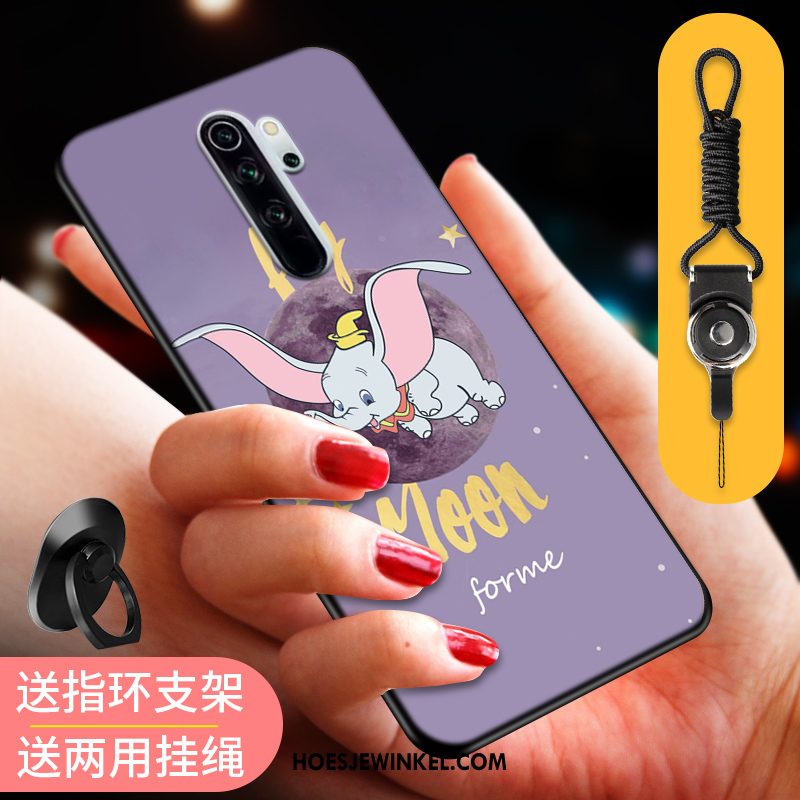 Xiaomi Redmi Note 8 Pro Hoesje Hanger Mobiele Telefoon Kat, Xiaomi Redmi Note 8 Pro Hoesje Anti-fall Rood Beige